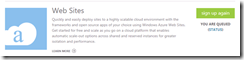 Быстрый старт первого проекта в Windows Azure. Веб сайты clip_image015