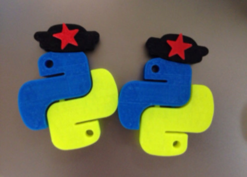 Логотипы для конференции PyCon Russia 2014 напечатанные на 3д принтерах хакспейса MakeItLab Цена 3д печати, и как самостоятельно рассчитать стоимость 3д печати