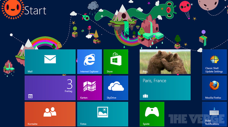 Дизайн фоновых изображений стартового экрана в Windows 8