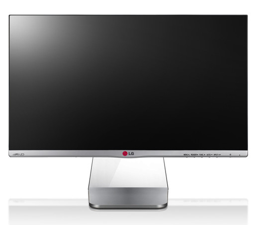 Дисплей монитора LG Cinema Screen (24MP76HM-S) обрамляет тонкая рамка толщиной 5,6 мм