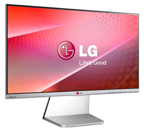 Дисплей монитора LG Cinema Screen (24MP76HM-S) обрамляет тонкая рамка толщиной 5,6 мм