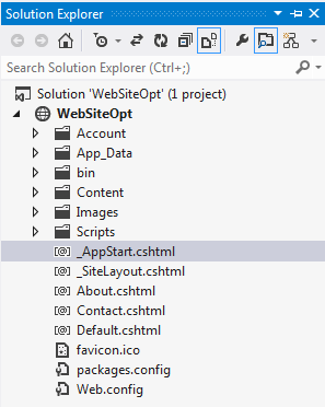 Файл _AppStart.cshtml в окне Solution Explorer Visual Studio 2012