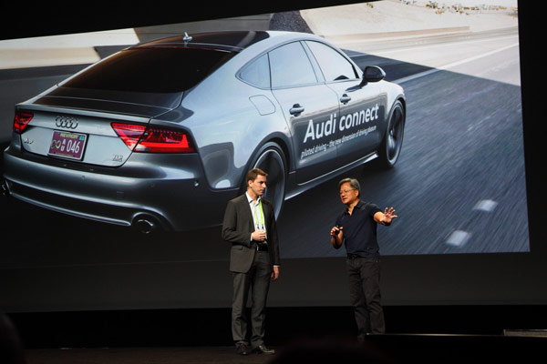 Автомобиль Audi, управляемый компьютерными системами, в том числе на базе Tegra
