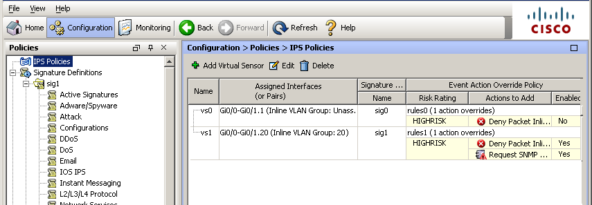 Дружим IPS Appliance и Многоуровневый коммутатор (Cisco IPS и Catalyst 6500)