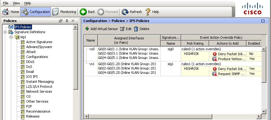 Дружим IPS Appliance и Многоуровневый коммутатор (Cisco IPS и Catalyst 6500)