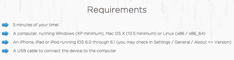 evasi0n — утилита для джейлбрейка iOS 6.x image