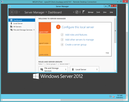 Финальная версия Windows Server 2012 RTM доступна в Windows Azure image