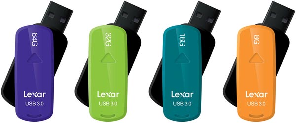 Флэш-накопители Lexar JumpDrive P10, S33 и S23 оснащены интерфейсом USB 3.0