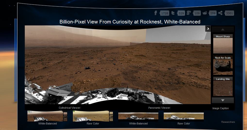 Гигапиксельная панорама Марса от Curiosity