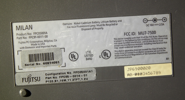 Гость из 90 х, ноут Fujitsu Milan Гость из 90 х, ноут Fujitsu Milan