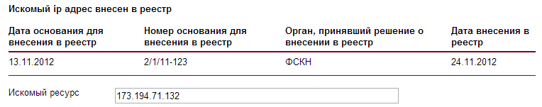 Гугл в очередной раз попал в Реестр запрещенных сайтов