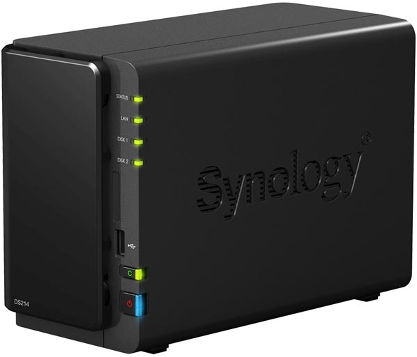 Оснащение хранилища Synology DiskStation DS214 включает порт Gigabit Ethernet