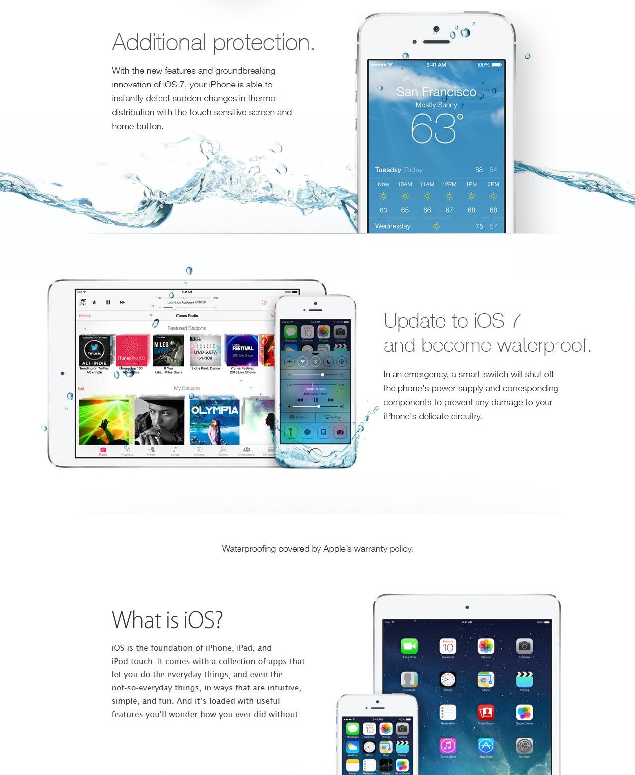 iOS 7 делает iPhone водонепроницаемым