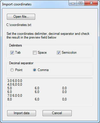Импорт координат из текстового файла в чертёж nanoCAD на классическом .NET API Импорт координат из текстового файла в чертёж nanoCAD на классическом .NET API