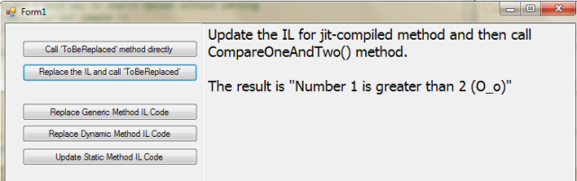 Инъекция кода в .NET CLR: изменение IL кода во время выполнения программы