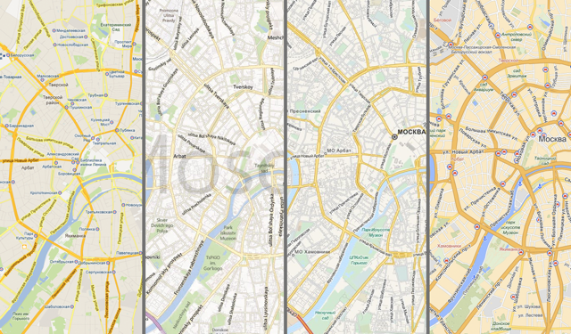 Информационный дизайн, или Как мы рисуем Яндекс.Карты Другие карты тоже меняются