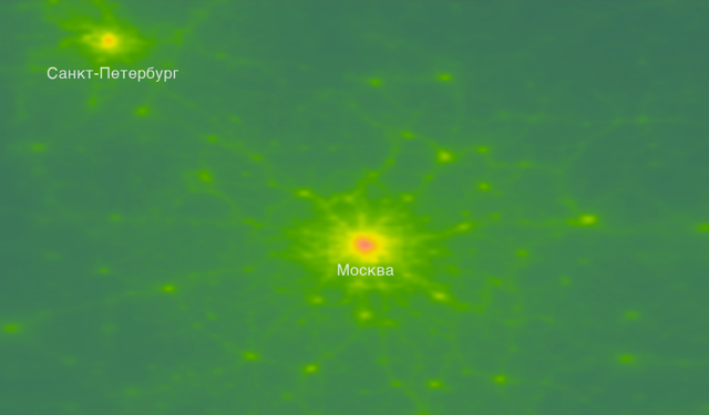 Информационный дизайн, или Как мы рисуем Яндекс.Карты Тепловая карта запросов