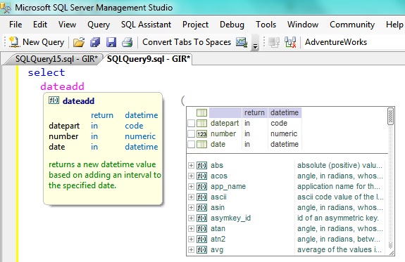 Инструментарий разработчика: SQL Assistant