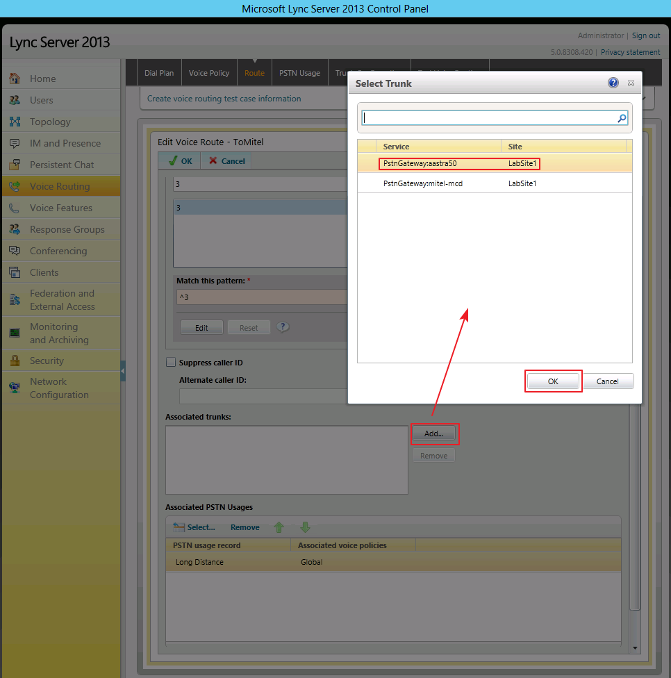 Интеграция MS Lync 2013 c Aastra MX ONE 5.0 (Direct SIP)