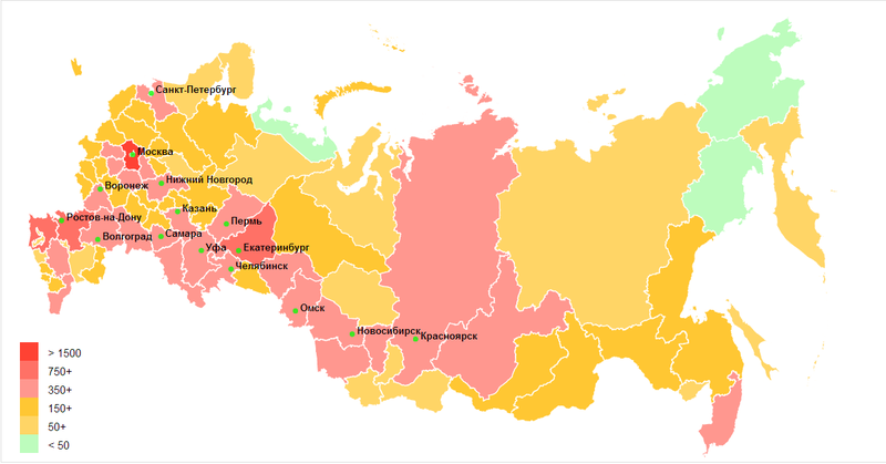 Интерактивная SVG картограмма с помощью d3.js Картограмма