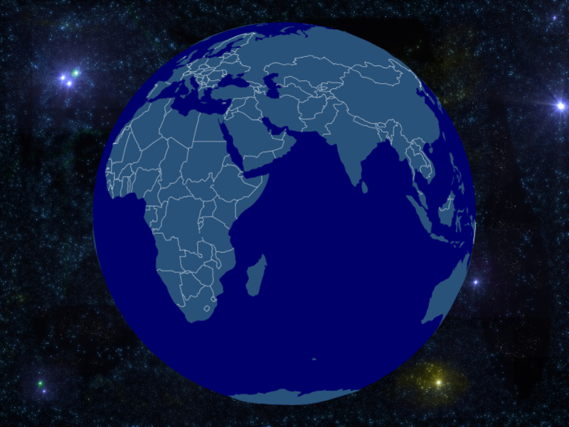 Интерактивный глобус — SVG versus Canvas Планета Земля