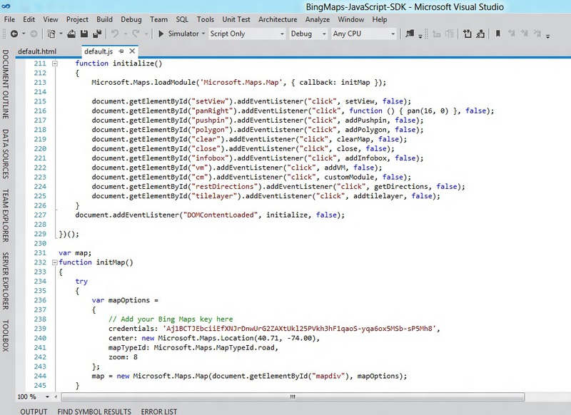 Использование Bing Maps SDK для Windows8 Metro приложений Использование Bing Maps SDK для Windows8 Metro приложений