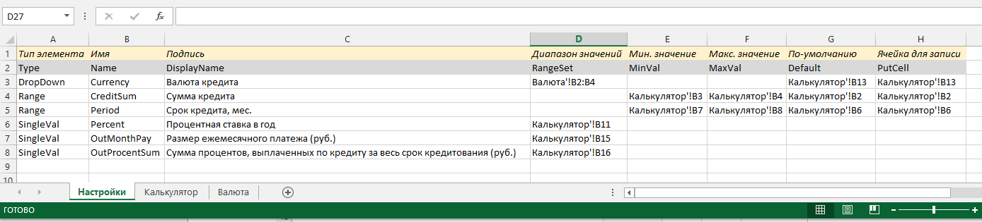 Изменение калькуляторов расчета на сайте без программистов