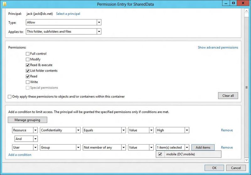 Изменения в AD Windows Server 2012. Часть 1. Динамический контроль доступа