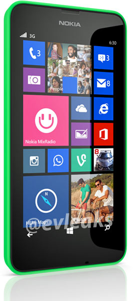 Nokia Lumia 630 имеет дисплей размером 4,3 дюйма разрешением WVGA