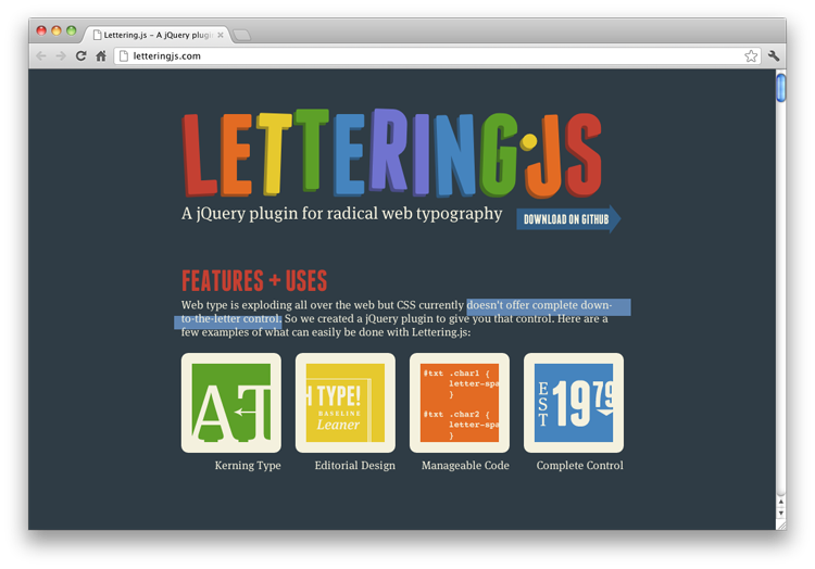 jQuery плагины для удивительной web типографики