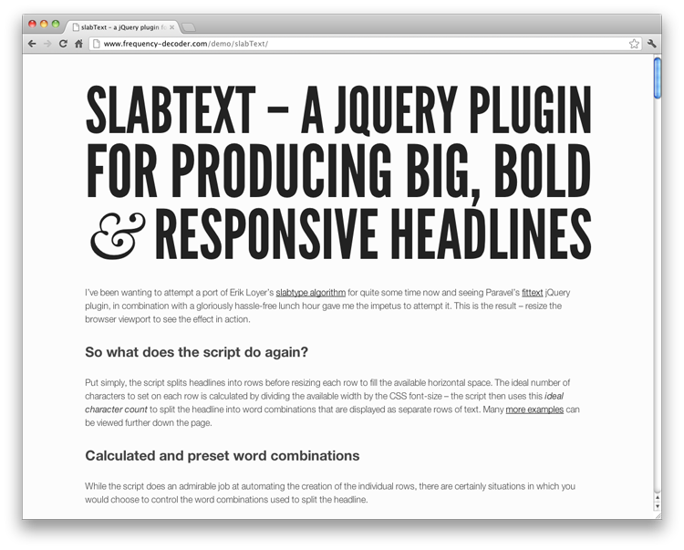 jQuery плагины для удивительной web типографики