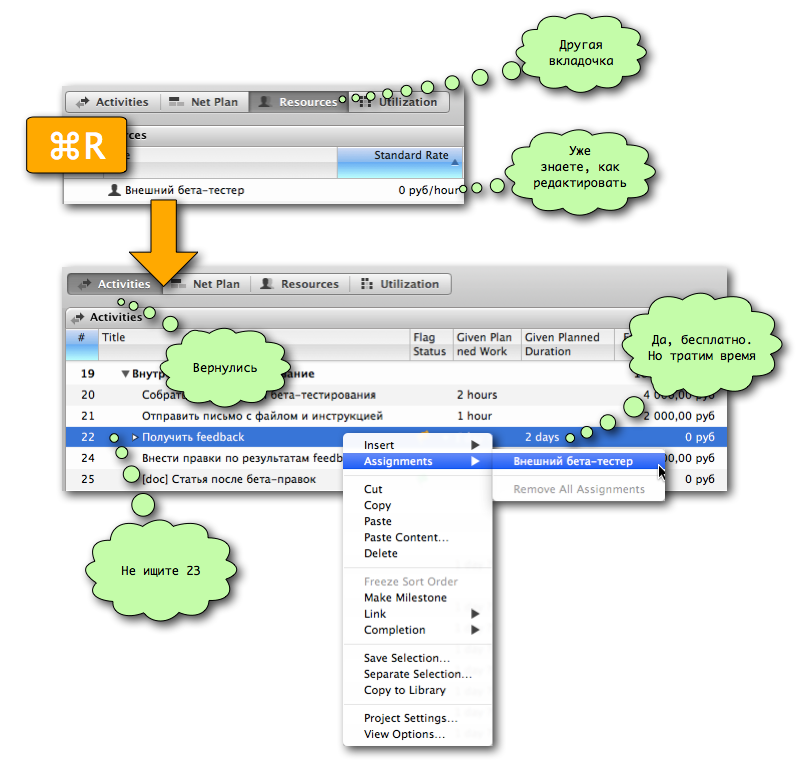 Как составить план бюджет проекта в Merlin (Mac OS)