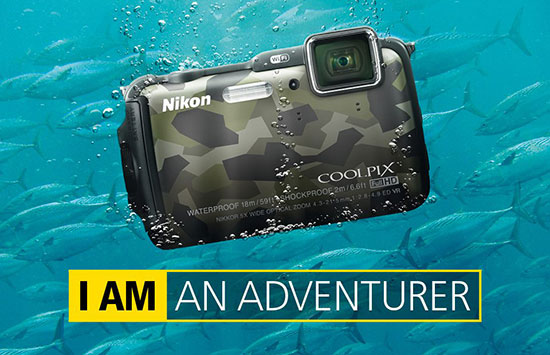 Камера Nikon Coolpix AW120, оснащенная приемником GPS, выдерживает погружение на глубину до 18 метров