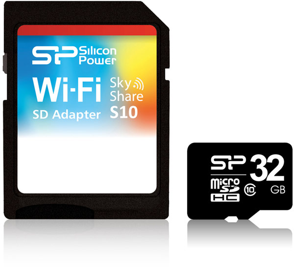 Карта SP/Silicon Power Sky Share S10 Wi-Fi SD имеет маркировку Class 10