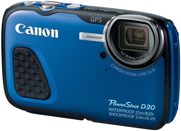 Камера Canon PowerShot D30 будет доступна в синем варианте цветового оформления