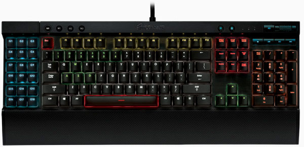 Корпуса клавиатур Cherry MX RGB изготовлены из алюминия и анодированы в черный цвет