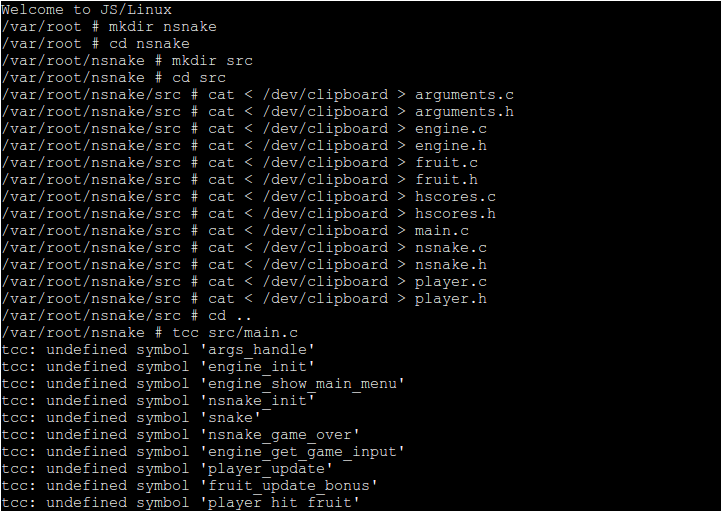Компилируем змейку в браузере image