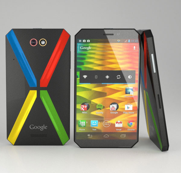 Концептуальный смартфон Nexus 6 (X Phone) работает под управлением воображаемой версии ОС Android 6.0 Milkshake