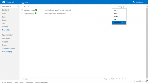 Легким движением руки Hotmail превращается… превращается в Newmail