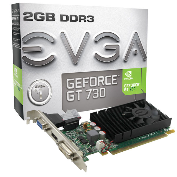 Линейка EVGA GeForce GT 730 включает семь моделей 3D-карт