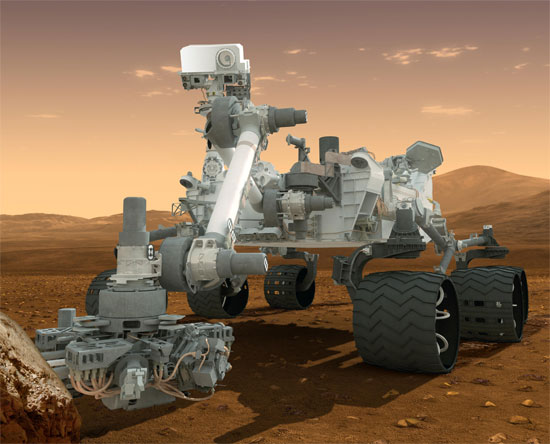 Марсоход Curiosity зачекинился на Foursquare с Марса Марсоход Curiosity зачекинился на Foursquare с Марса