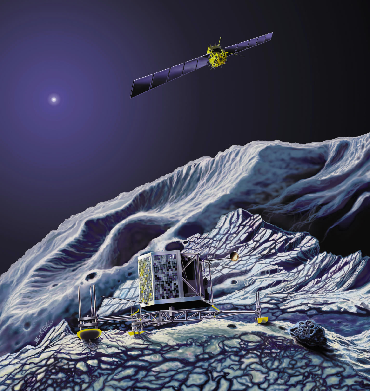 Межпланетная станция Rosetta выполнила третий ключевой маневр и сфотографировала комету Чурюмова Герасименко
