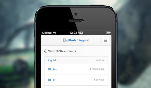 Мобильная версия GitHub