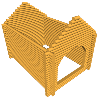 Моделирование параметрического бревенчатого дома на… С++ Моделирование параметрического бревенчатого дома на… С++