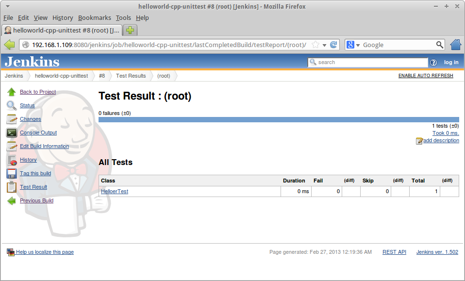 Модульное тестирование и непрерывная интеграция при помощи Jenkins для C++ проектов image