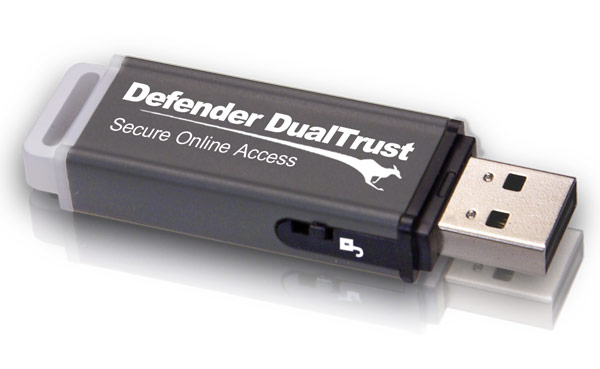 Флэш-накопитель Kanguru Defender DualTrust защищен шифрованием и содержит безопасный интернет-браузер