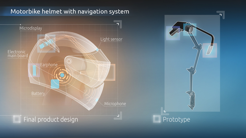 Мотошлем со встроенной системой навигации Мотошлем со встроенной системой навигации