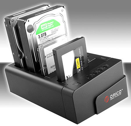 Начались продажи дока ORICO для четырех HDD, оснащенного интерфейсами USB 3.0 и eSATA