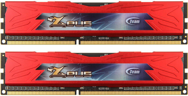 Цена комплекта из двух модулей памяти Team Group Zeus DDR3-1600 — 70 евро