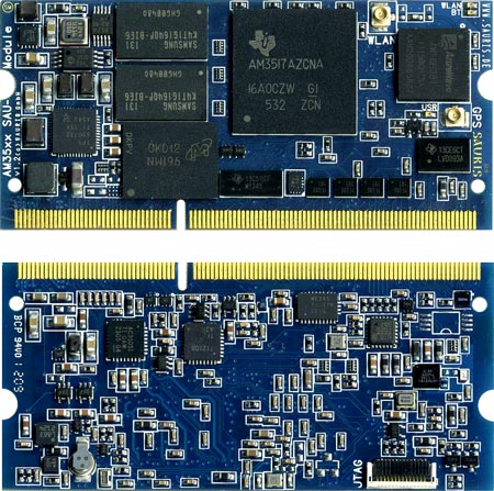 Специалисты SAURIS оснастили модули AM3517/05 SAUModule приемником GPS и другими компонентами